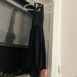 BCBGMaxazria Polka Dot Halter Dress
